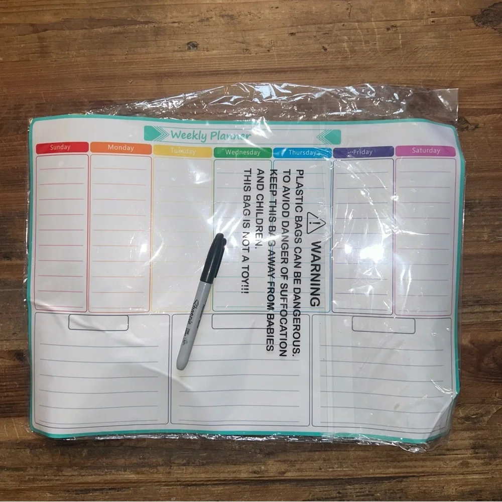 Magnetic Colorful Weekly Planner Dry Erase
